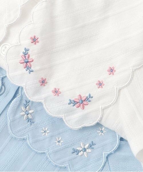 Pupil House / ピューピルハウス シャツ・ブラウス | スカラップ刺しゅうブラウス | 詳細5