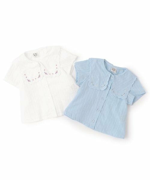 Pupil House / ピューピルハウス シャツ・ブラウス | スカラップ刺しゅうブラウス | 詳細7