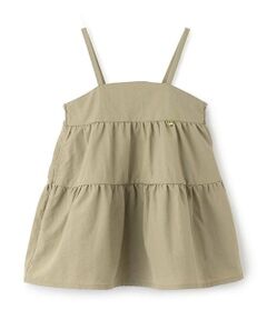 Pupil House / ピューピルハウス ミニ丈・ひざ丈ワンピース | 後ろリボンつきティアードキャミ長袖ワンピース