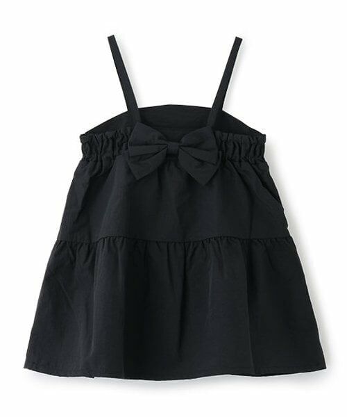 Pupil House / ピューピルハウス ミニ丈・ひざ丈ワンピース | 後ろリボンつきティアードキャミ長袖ワンピース | 詳細1