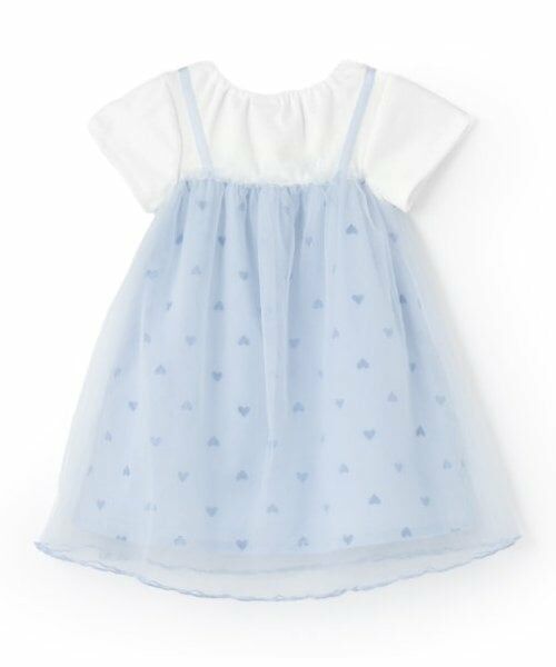 Pupil House / ピューピルハウス ミニ丈・ひざ丈ワンピース | ドッキングチュール半袖ワンピース | 詳細1