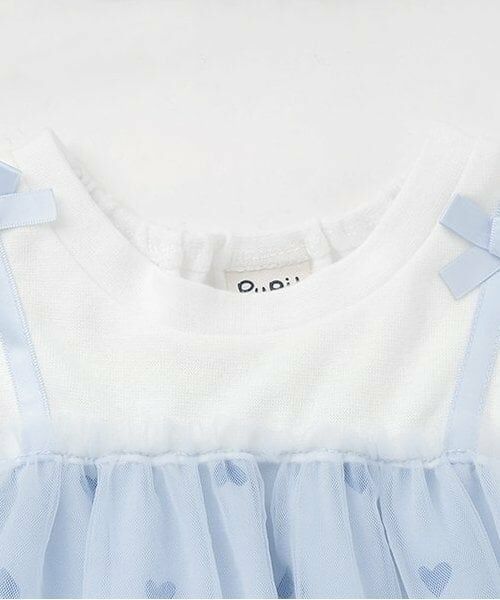 Pupil House / ピューピルハウス ミニ丈・ひざ丈ワンピース | ドッキングチュール半袖ワンピース | 詳細2