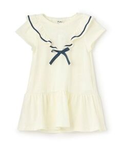 Pupil House / ピューピルハウス ミニ丈・ひざ丈ワンピース | フリルセーラー半袖カットワンピース