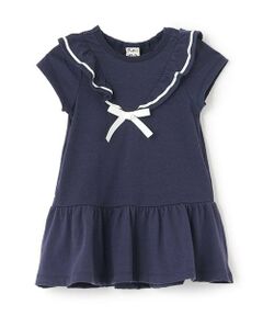 Pupil House / ピューピルハウス ミニ丈・ひざ丈ワンピース | フリルセーラー半袖カットワンピース