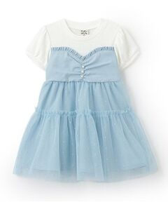 Pupil House / ピューピルハウス ミニ丈・ひざ丈ワンピース | プリンセス風ドッキング半袖ワンピース