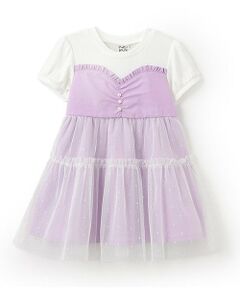 Pupil House / ピューピルハウス ミニ丈・ひざ丈ワンピース | プリンセス風ドッキング半袖ワンピース