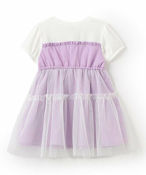 Pupil House / ピューピルハウス ミニ丈・ひざ丈ワンピース | プリンセス風ドッキング半袖ワンピース | 詳細1