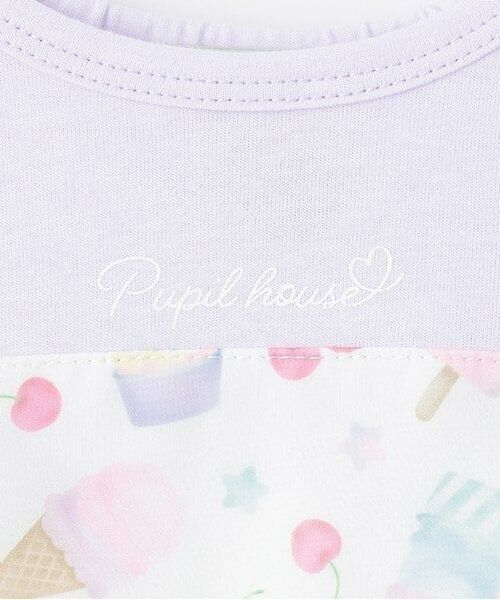 Pupil House / ピューピルハウス ミニ丈・ひざ丈ワンピース | オリジナルプリントドッキング半袖ワンピース | 詳細3