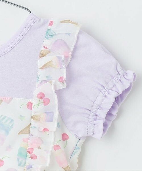 Pupil House / ピューピルハウス ミニ丈・ひざ丈ワンピース | オリジナルプリントドッキング半袖ワンピース | 詳細4