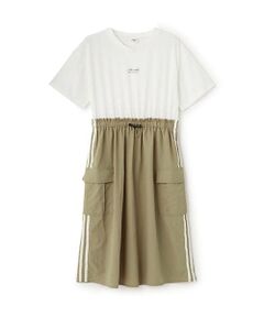 Pupil House / ピューピルハウス ミニ丈・ひざ丈ワンピース | 【milky coast】ドッキング半袖カーゴワンピ