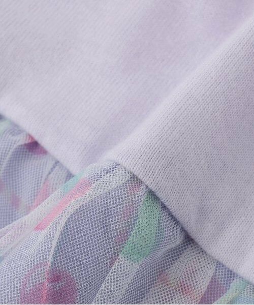 Pupil House / ピューピルハウス ミニ丈・ひざ丈ワンピース | 総柄チュールドッキングワンピース | 詳細7