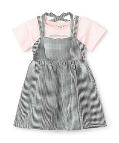 Pupil House / ピューピルハウス ミニ丈・ひざ丈ワンピース | 【セットアイテム】ショート丈Tシャツ・ギンガムチェックワンピ