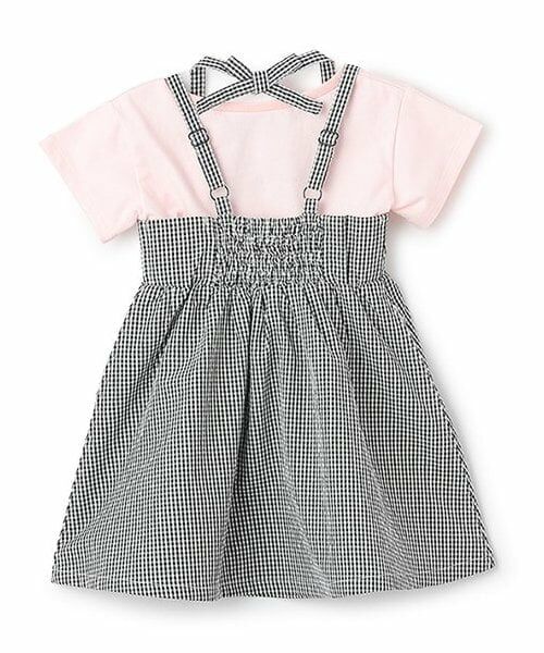 Pupil House / ピューピルハウス ミニ丈・ひざ丈ワンピース | 【セットアイテム】ショート丈Tシャツ・ギンガムチェックワンピ | 詳細1