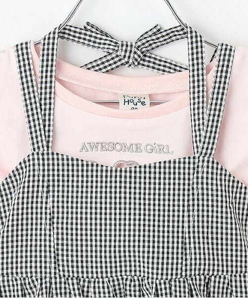 Pupil House / ピューピルハウス ミニ丈・ひざ丈ワンピース | 【セットアイテム】ショート丈Tシャツ・ギンガムチェックワンピ | 詳細3