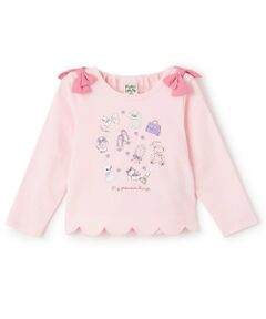 Pupil House / ピューピルハウス Tシャツ | 裾スカラップグラフィック長T