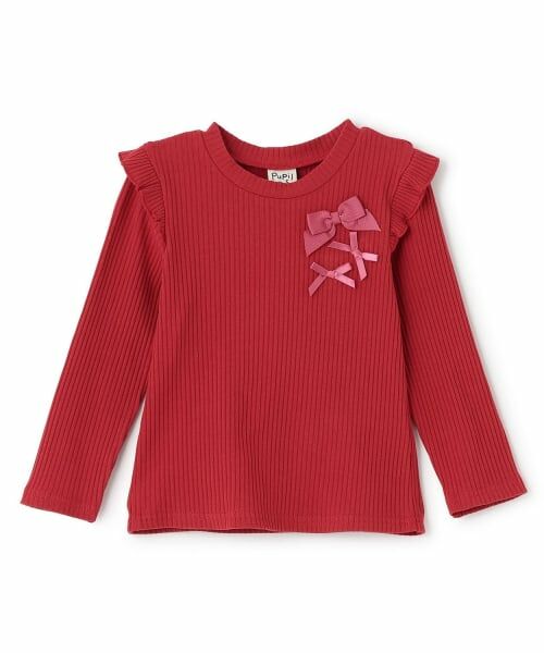 Pupil House / ピューピルハウス Tシャツ | ベーシックテレコ長T（赤）