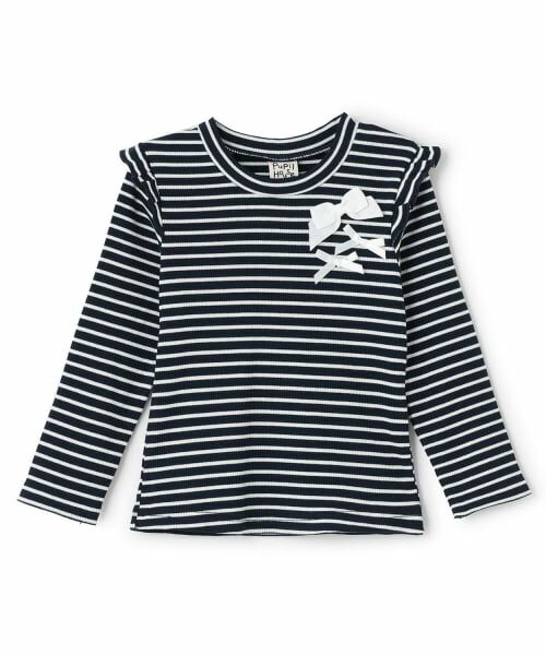 Pupil House / ピューピルハウス Tシャツ | ベーシックテレコ長T（紺）