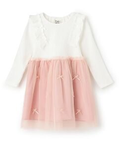 Pupil House / ピューピルハウス ミニ丈・ひざ丈ワンピース | チュールドッキングワンピ