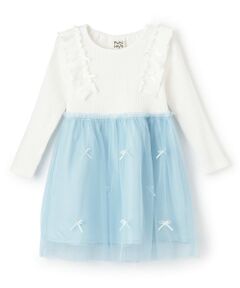 Pupil House / ピューピルハウス ミニ丈・ひざ丈ワンピース | チュールドッキングワンピ