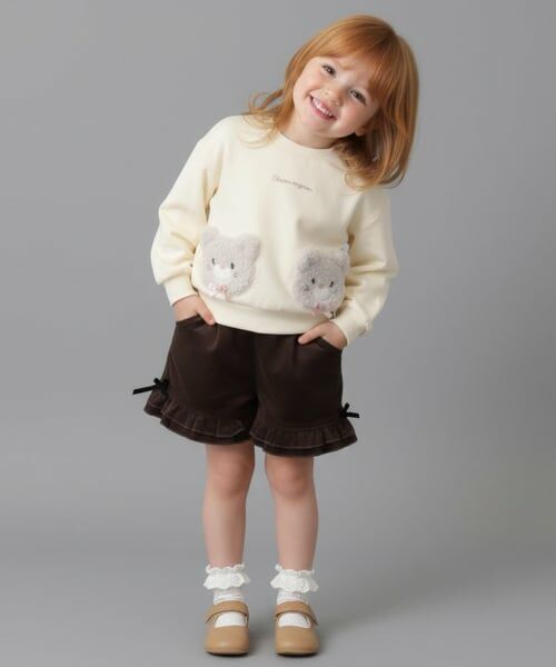 Pupil House / ピューピルハウス ショート・ハーフ・半端丈パンツ | 裾フリルショートパンツ | 詳細12