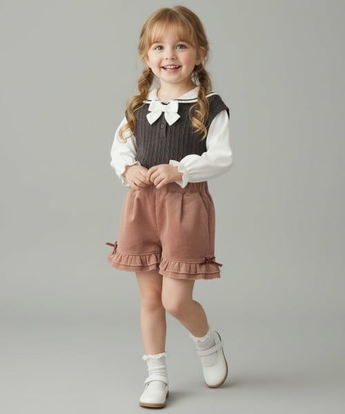 Pupil House / ピューピルハウス ショート・ハーフ・半端丈パンツ | 裾フリルショートパンツ | 詳細13
