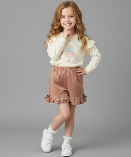 Pupil House / ピューピルハウス ショート・ハーフ・半端丈パンツ | 裾フリルショートパンツ | 詳細14