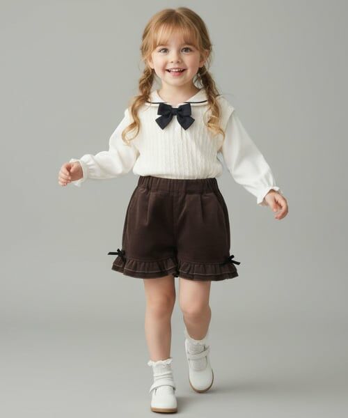 Pupil House / ピューピルハウス ショート・ハーフ・半端丈パンツ | 裾フリルショートパンツ | 詳細8