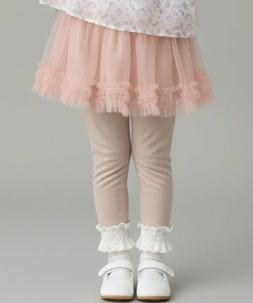 Pupil House / ピューピルハウス ミニ・ひざ丈スカート | チュールスカッツ（ピンク）