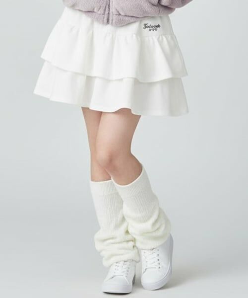 Pupil House / ピューピルハウス ショート・ハーフ・半端丈パンツ | 【milky coast】フリルスカート（オフ ホワイト）