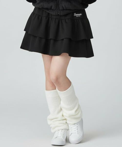 Pupil House / ピューピルハウス ショート・ハーフ・半端丈パンツ | 【milky coast】フリルスカート（黒）