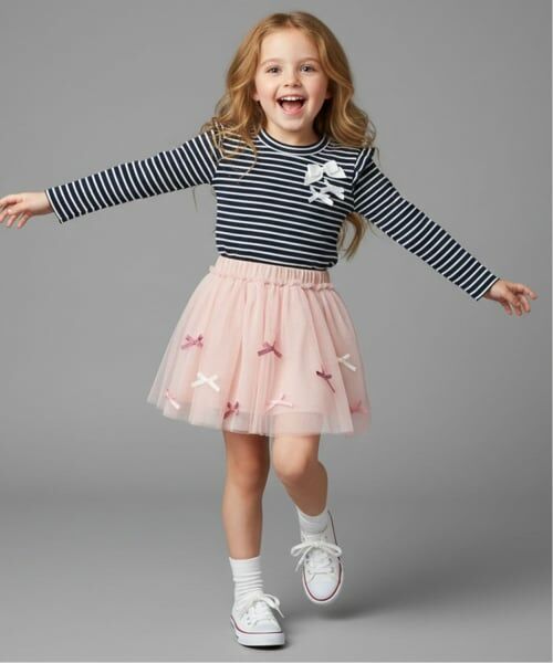 Pupil House / ピューピルハウス ミニ・ひざ丈スカート | ラメリボンアソートチュールスカート | 詳細10