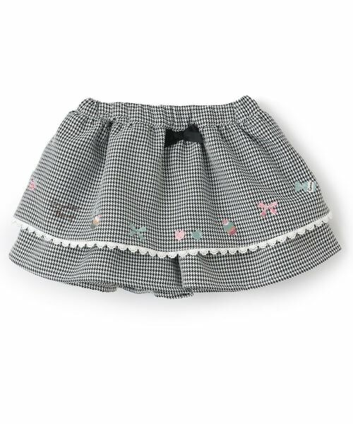 Pupil House / ピューピルハウス ショート・ハーフ・半端丈パンツ | フリルキュロット（黒）