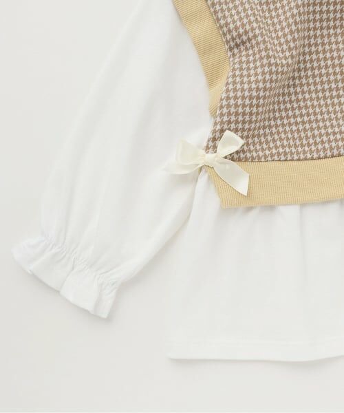 Pupil House / ピューピルハウス シャツ・ブラウス | 【セットアップ対応可】ベストレイヤード風ドッキングトップス | 詳細3