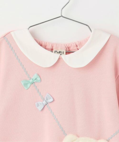 Pupil House / ピューピルハウス スウェット | 衿つきクマポシェットトレーナー | 詳細2