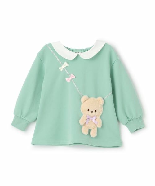 Pupil House / ピューピルハウス スウェット | 衿つきクマポシェットトレーナー | 詳細7