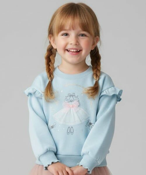 Pupil House / ピューピルハウス スウェット | チュールドレスモチーフトレーナー（サックス）