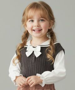 Pupil House / ピューピルハウス Tシャツ | セーラー衿レイヤード風トップス