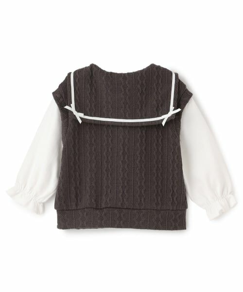 Pupil House / ピューピルハウス Tシャツ | セーラー衿レイヤード風トップス | 詳細1