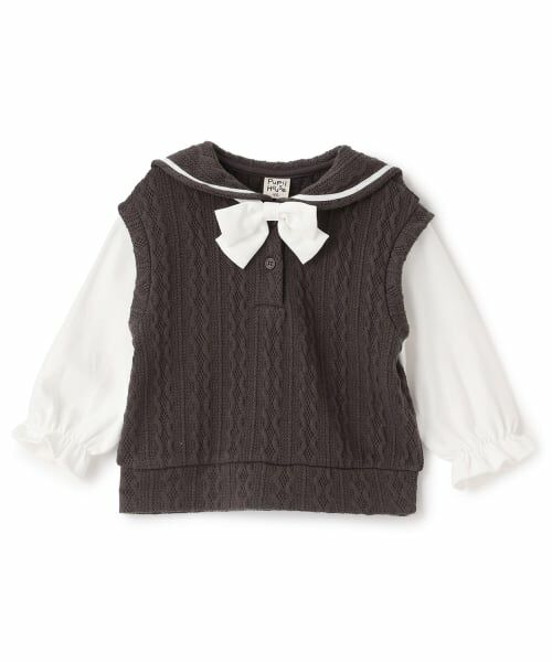 Pupil House / ピューピルハウス Tシャツ | セーラー衿レイヤード風トップス | 詳細6