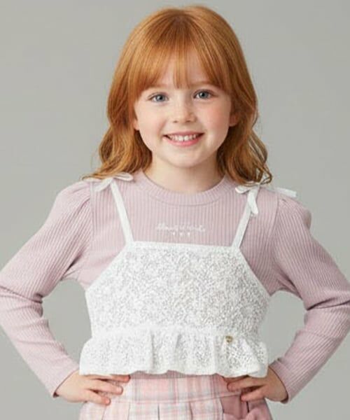 Pupil House / ピューピルハウス Tシャツ | ビスチェドッキングＴ（ピンク）