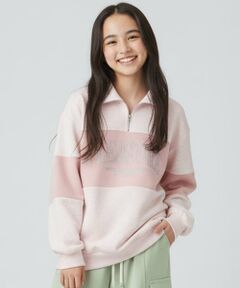 Pupil House / ピューピルハウス スウェット | 【milky coast】裏毛ハーフZIPトレーナー