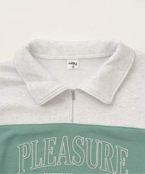 Pupil House / ピューピルハウス スウェット | 【milky coast】裏毛ハーフZIPトレーナー | 詳細2