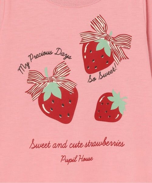 Pupil House / ピューピルハウス Tシャツ | 【990★ITEM】いちご・りぼんTシャツ | 詳細3