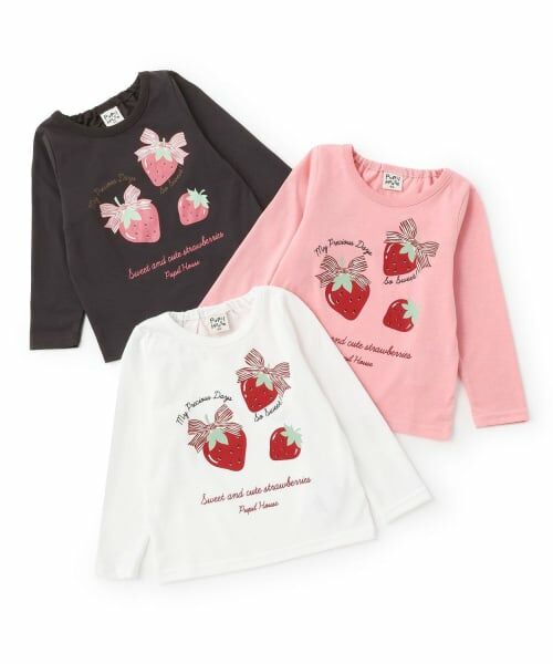 Pupil House / ピューピルハウス Tシャツ | 【990★ITEM】いちご・りぼんTシャツ | 詳細6