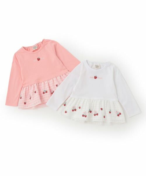 Pupil House / ピューピルハウス Tシャツ | いちご刺しゅう裾フリルTシャツ | 詳細8
