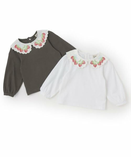 Pupil House / ピューピルハウス シャツ・ブラウス | いちご衿刺しゅうブラウス | 詳細6