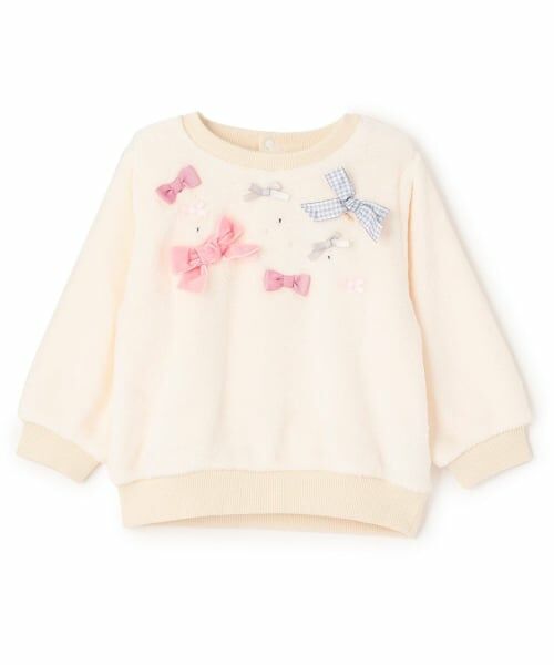 Pupil House / ピューピルハウス スウェット | リボンファートレーナー（アイボリー）