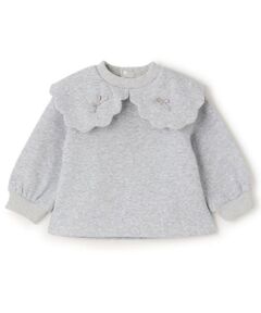 Pupil House / ピューピルハウス スウェット | 裏起毛スカラップ衿トレーナー