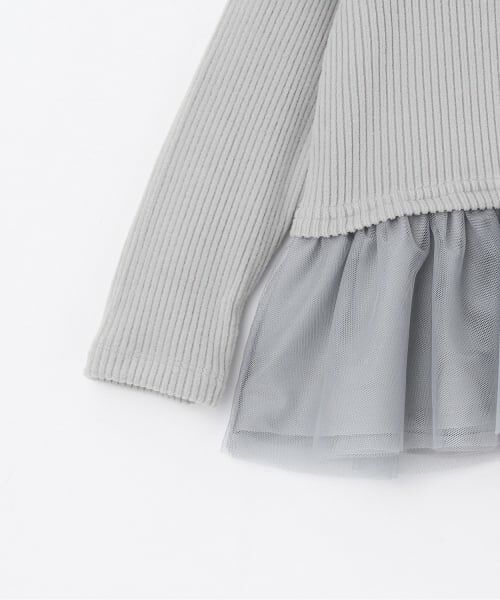 Pupil House / ピューピルハウス Tシャツ | 音符刺しゅうドッキングトップス | 詳細3