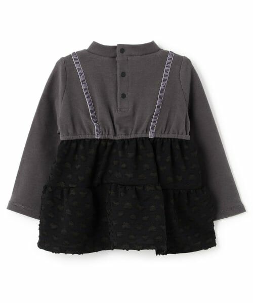 Pupil House / ピューピルハウス Tシャツ | ファー切り替えビスチェ風ドッキングトップス | 詳細1